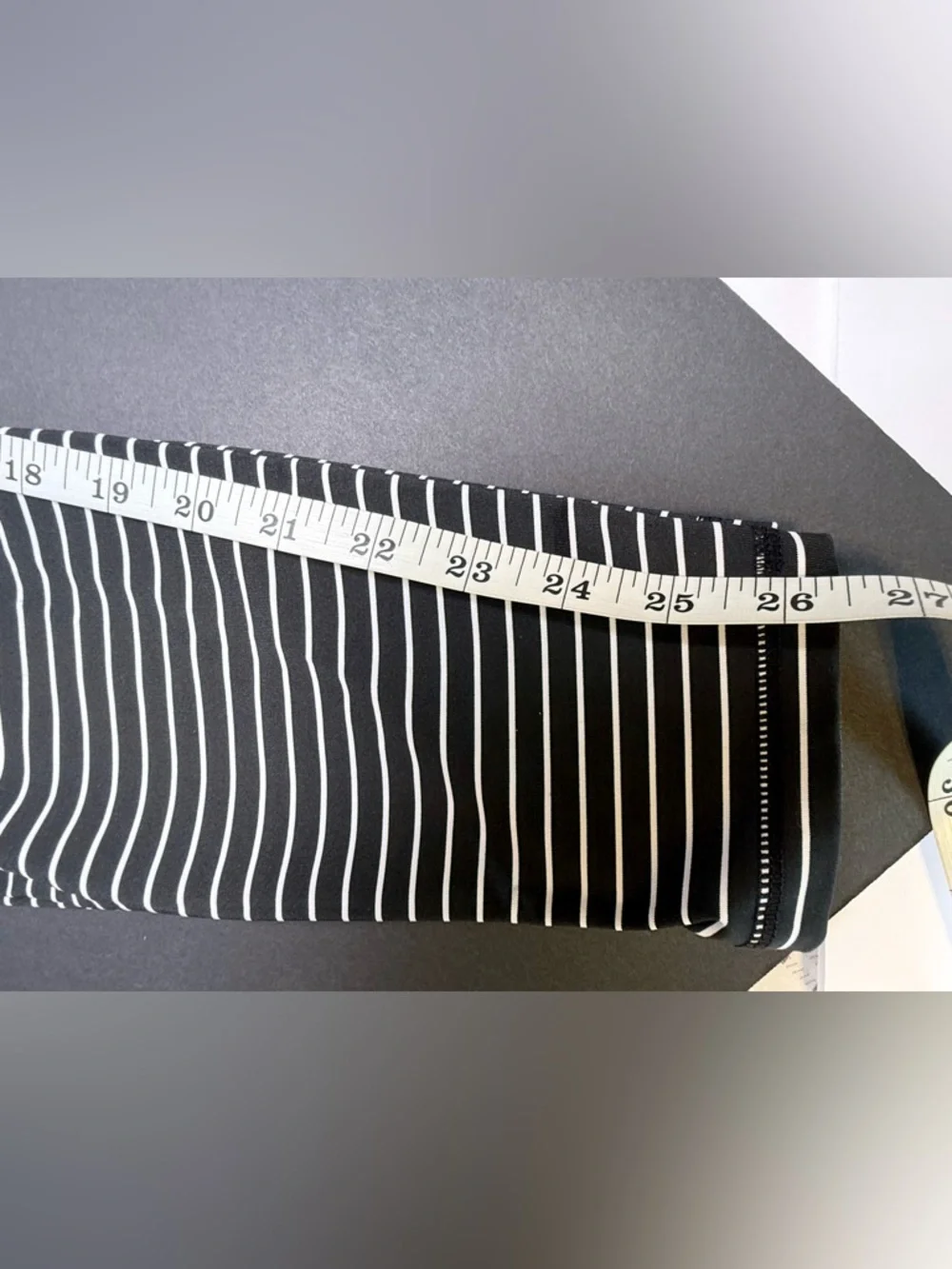 DYI Define Your Inspiration Black White Striped High Waist Leggings Large - Picture 3 of 4